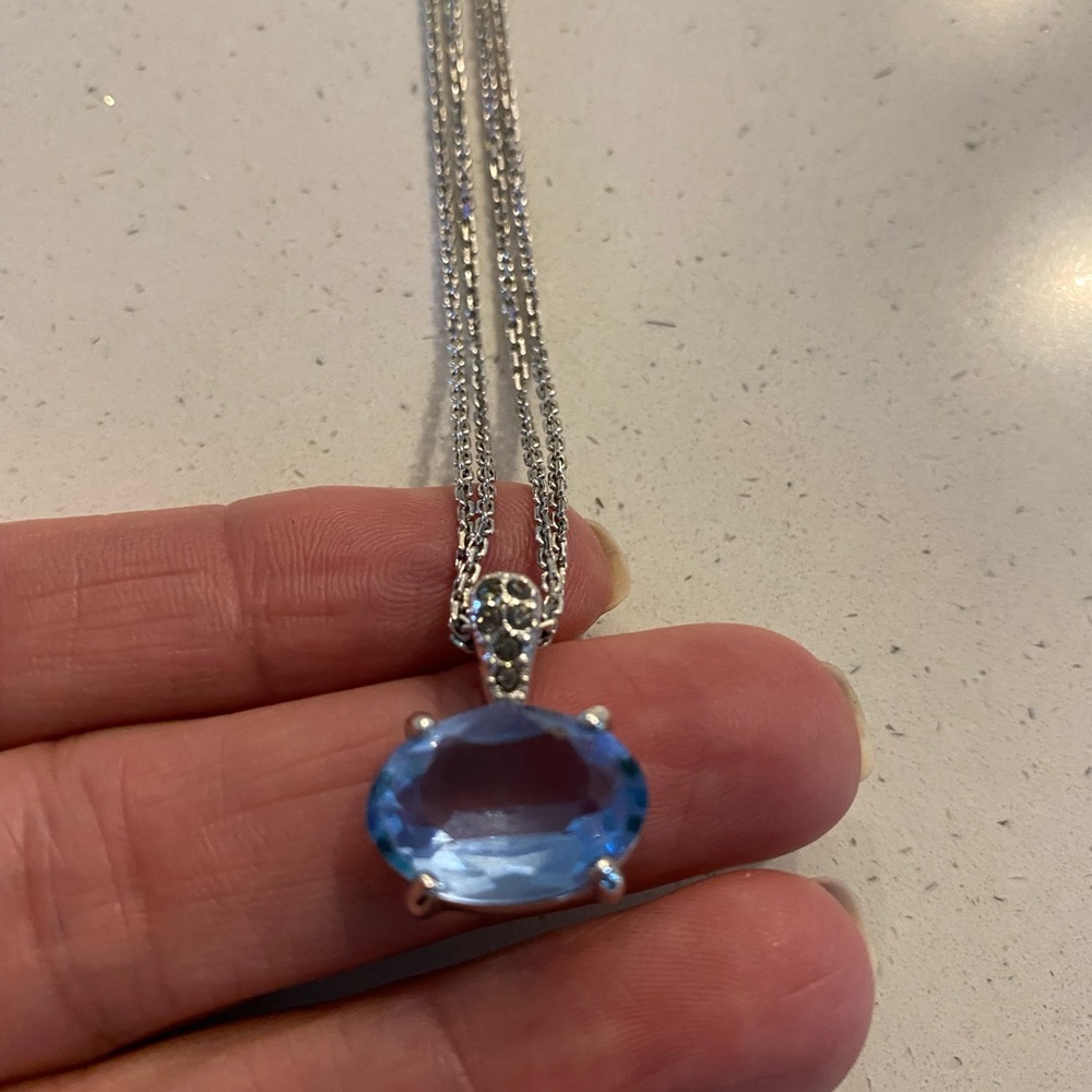 Blue Swarovski. Classic statement piece.